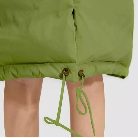 Nap Duck Down Oversized Hooded Puffer Coat Green NEW - Picture 4 of 13